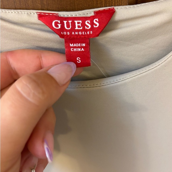 Guess Tops - Guess Beige Bodysuit Women’s Small Sleeveless